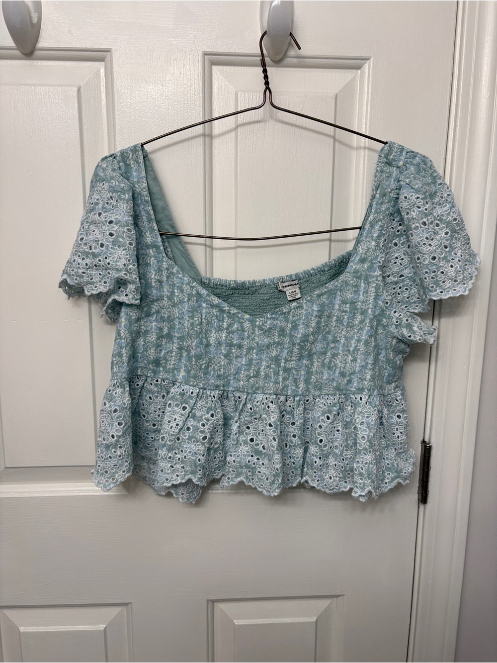 American Eagle Ruffle Sleeve Babydoll Blouse